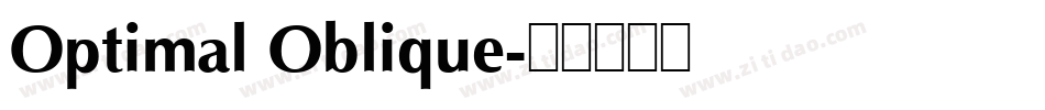 Optimal Oblique字体转换